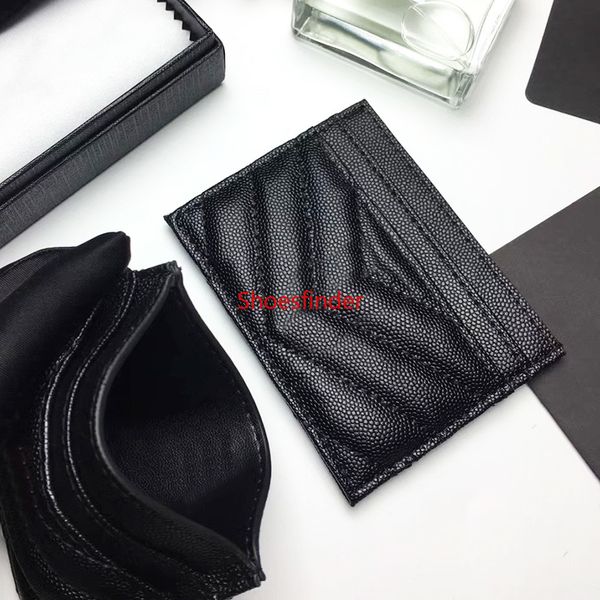 New Top Quality Men Womens Classic Casual Credit Card Holders Cowhide Real Leather Ultra Slim Wallet Packet Bag for Mans Corn Purses 10.5*7.