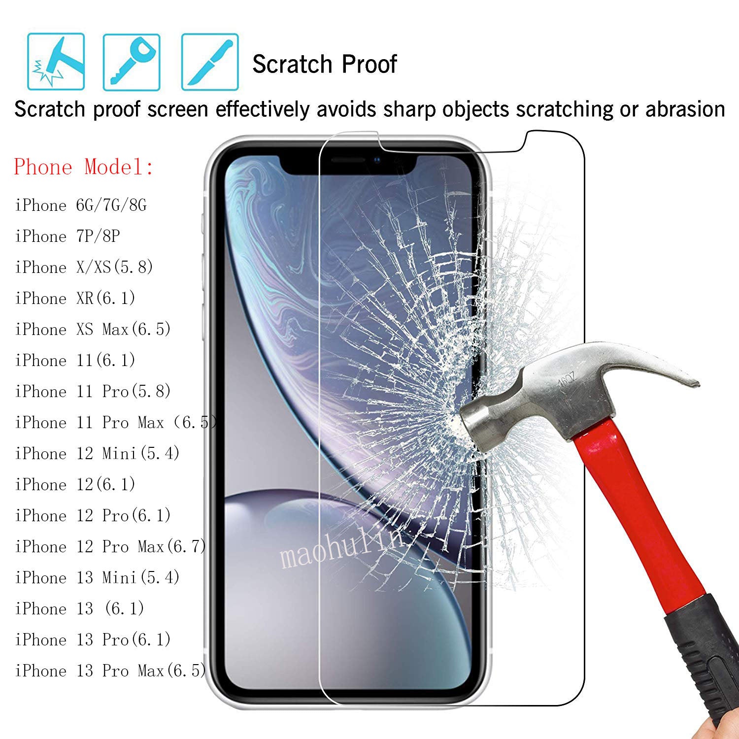 Wholesale 2.5D Tempered Glass Screen Protector iPhone 8 7 6s Plus 9H Hardness for iPhone 12 Pro Max Anti Scratch Film