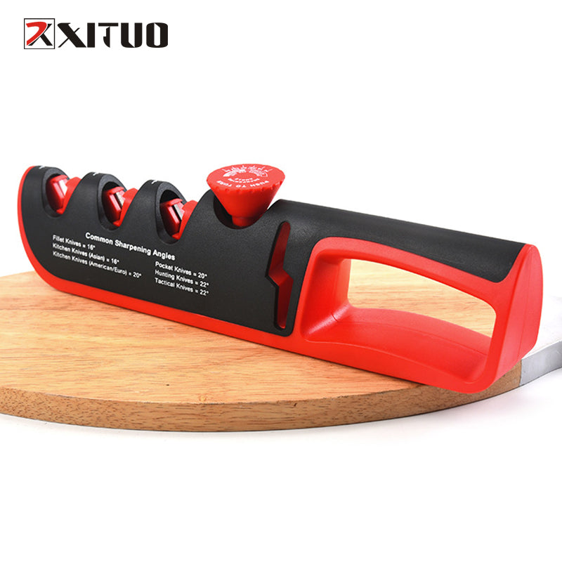 XITUO New 4-in-1 Knife Sharpener Quick Sharpening Stone Adjustable Knives Sharpener Stick For Sharp Kitchen Knives And Scissors