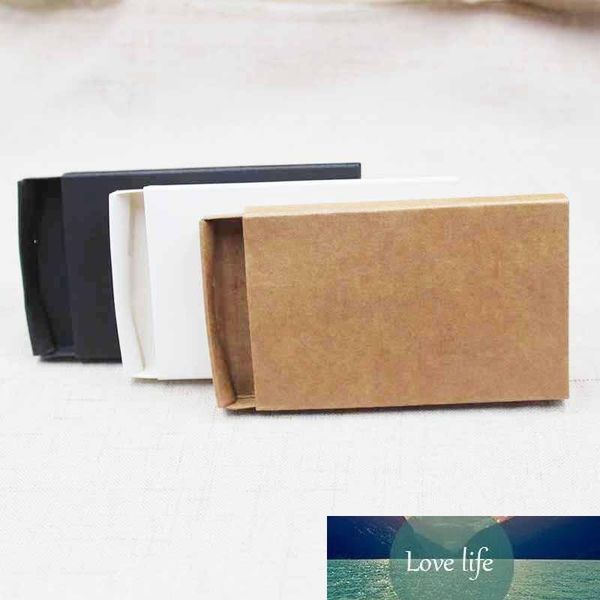 10pcs DIY blank kraft-black-white cardboard slide drawer box gift- candy favor packing display box custom cost extra10pcs DIY blank kraft
