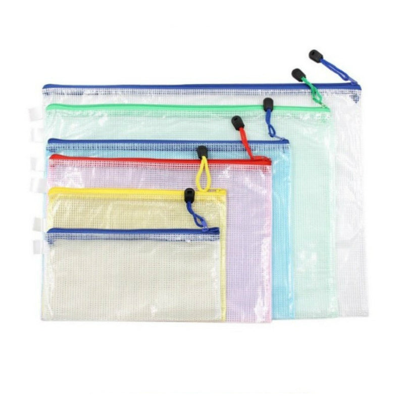 Transparent Document Bag Pen Bag 10 Pieces-Lot A3-A4-A5-A6-B4-B5 PVC Waterproof Zipper File Bags For Office Metting