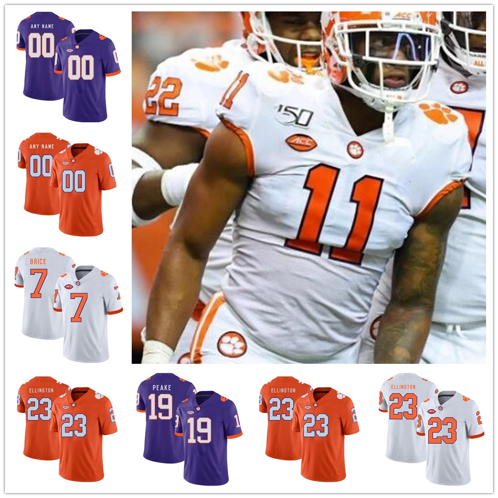 NCAA Clemson Tigers jersey 11 Isaiah Simmons 16 Trevor Lawrence 4 Deshaun Watson Football Any name number men youth stitched