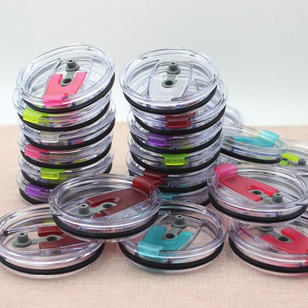 wholesale hot selling 20 oz 30 oz tumbler spillrproof seal cover candy colors reusable plastic lids replacement resistant proof mugs lids yt