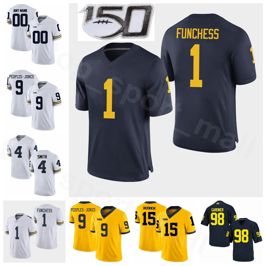 Michigan Wolverines NCAA College Football 15 Jake Rudock Jersey University DeVeon Smith Devin Gardner Devin Funchess Donovan Peoples-Jones