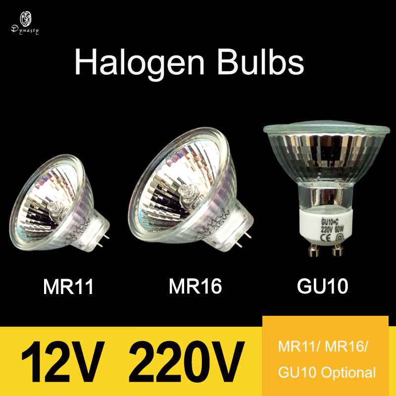 10-Lot Halogen Spotlight Bulbs MR 11-MR 16-GU 10 Various Holder Traditional 12 V- 220 V Lighting Fixture Warm White Free Ship,Security strong, durab