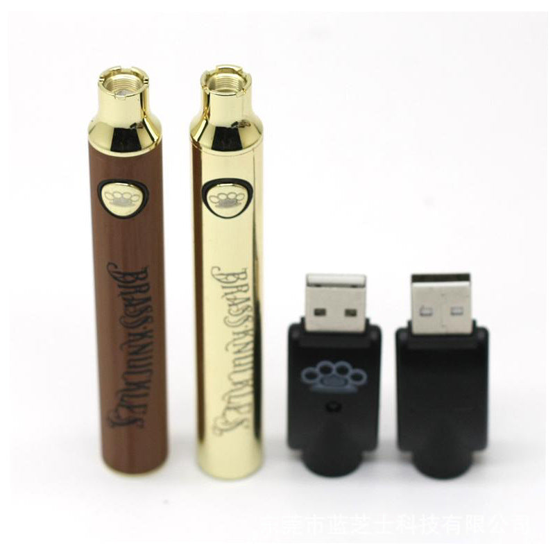 Brass Knuckles Vape Batteries 900mAh Battery Variable Voltage VV O Vape Pens Preheating Ego 510 Thread Battery Cart Packaging