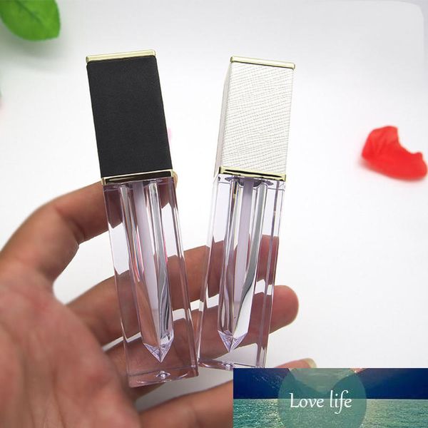 1PC 4ML-4.5ML Rectangle Lip Gloss Tubes Empty Refillable Bottles Plastic Lip Balm Tube Vials DIY Packaging Container White Black