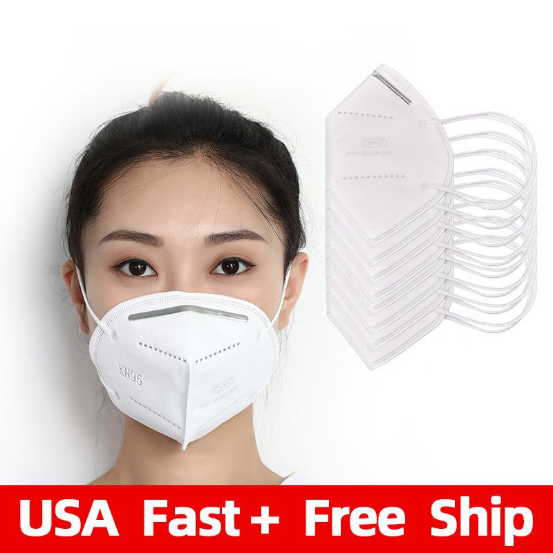 Uccekoo FFP2 White 5ply Face Mask Protective Reusable Kn95 Respirator Safety Masks America Stock
