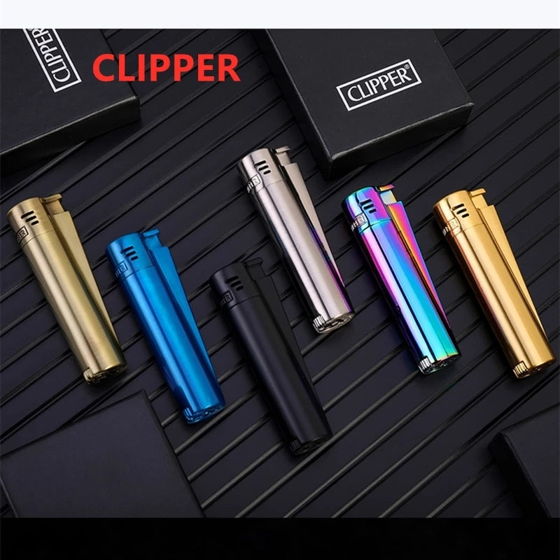 Original Clipper Lighter From Spain Metal Windproof Butane Gas Torch Cigarette Lighter Cigar Pipe Portable Inflatable Gadgets for Men Smoking Access