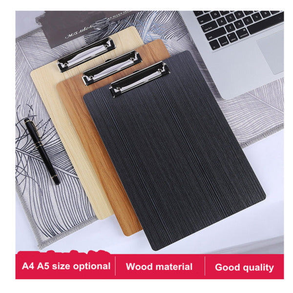 A5 Clipboard Writing Pad File Wooden File Clip Board Portable Menu Clipboard With Plate Clip Office Bill Menu Writing Board
