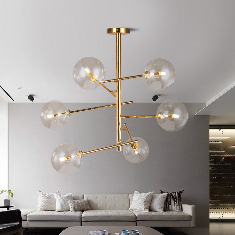 italian design lamp glass ball bubble chandelier for livingroom Diningroom kitchen Island Black Rose Gold light