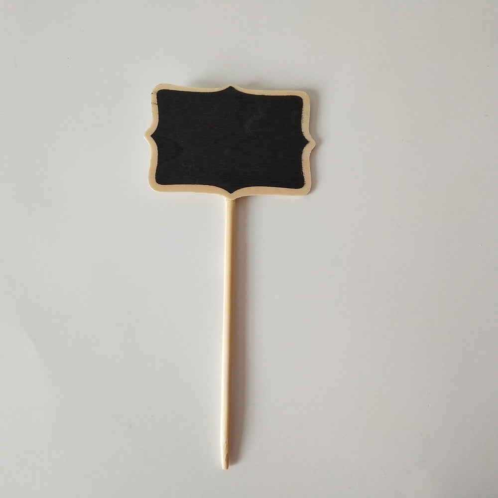D8XH18CM Event Party Supplies Wood DIY Craft Markers Plant Labels Wood Wedding Tags with blackboard