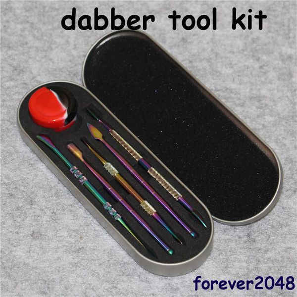 10pcs hand tools wax dabber tools Dab Tool with Quartz Tip Mini Glass Pipe bong Smoking Pipes