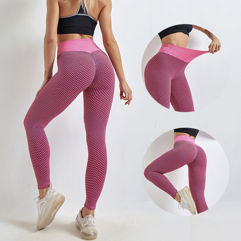 Women Yoga Pants European and American Womens High Waist Beautiful Hip Sports Leggings Female Hip Fitness Seamless Trousers Size S-L
