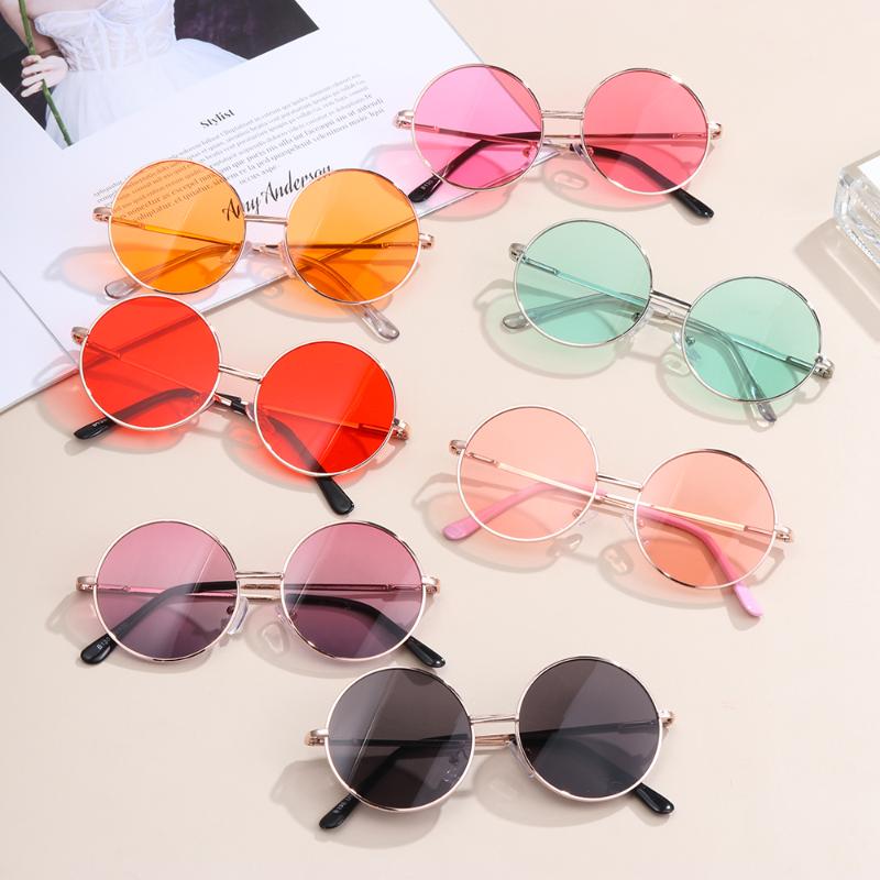 Vintage Candy Color Children Round ANTI-UV Sunglasses Boys Girls Kids Simple Retro Cute Sun Glasses Eyewear UV400 Sunglasses