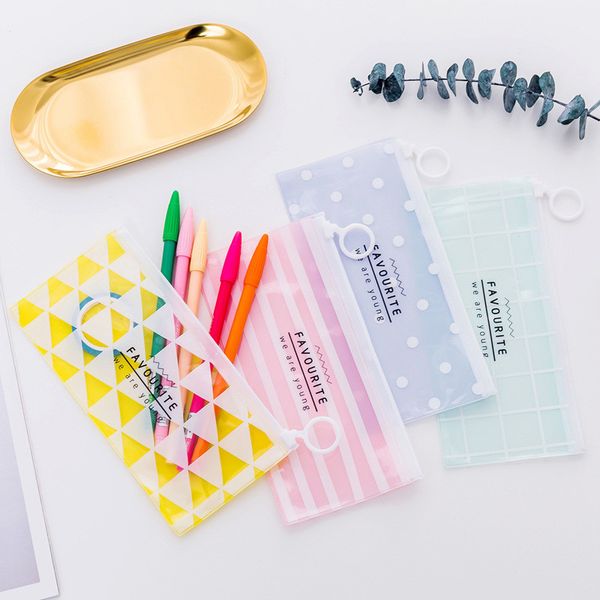 Transparent Pencil Case Pencil Bag For Kids Girls Gift Office School Supplies Stationery Zipper Case Pencil yq02932
