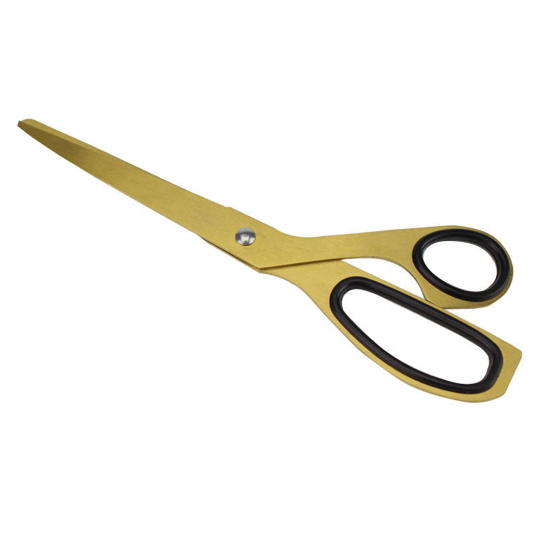 Scissors Precision Cutting for Office Home Household Gift Art Craft Set Sharp Sturdy Shears Gold Color Plating Asymmetric Design