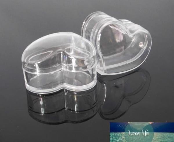 100pcs 4g transparent small jar - heart-shaped plastic cosmetic containers - cream jars - foundation boxes