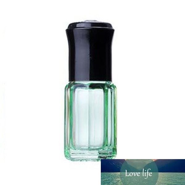 3ml X 50 Empty Mini Glass Roll on Bottle for Essential Oil Refillable Perfume Bottles Deodorant Containers with Black Screw Lid