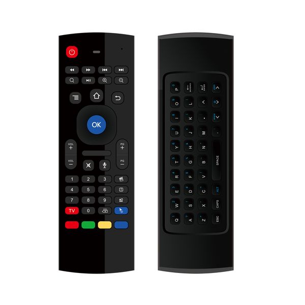 Updated MX3 Voice Air Mouse 2.4G Wireless QWERT Keyboard Remote Control for Android Smart Tv Box Tablet PC Projector Game xBox
