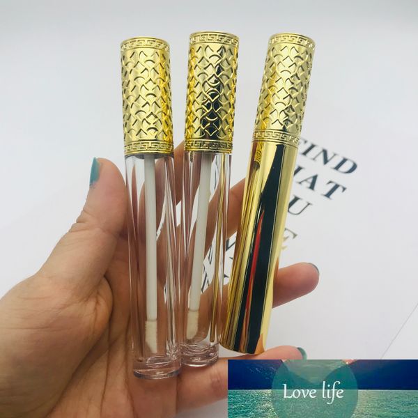 10-30-50pcs 8ml Empty Lip Gloss Tubes with Wand Plastic Packing Containers Gold Lipgloss Tube Eyeliner Lash Bottles