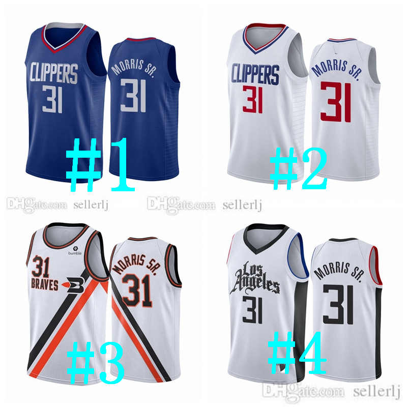 Custom Men Women Youth&#13;Los Angeles&#13;Clippers&#13;31 Morris SR. Jersey Authentic Navy Blue Basketball Jersey S-6XL