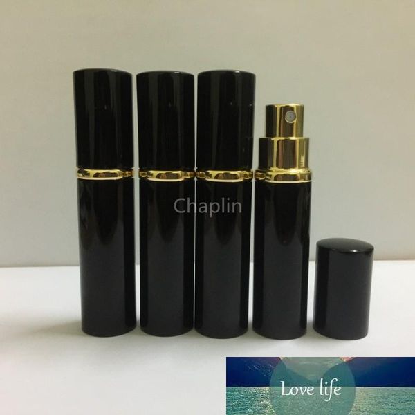 5ML Mini Empty Perfume Bottle Metallic Golden Sprayer 1-6OZ Refillable Spray Atomizer Aluminum Fine Mist Glass Bottle Tube Travel Size