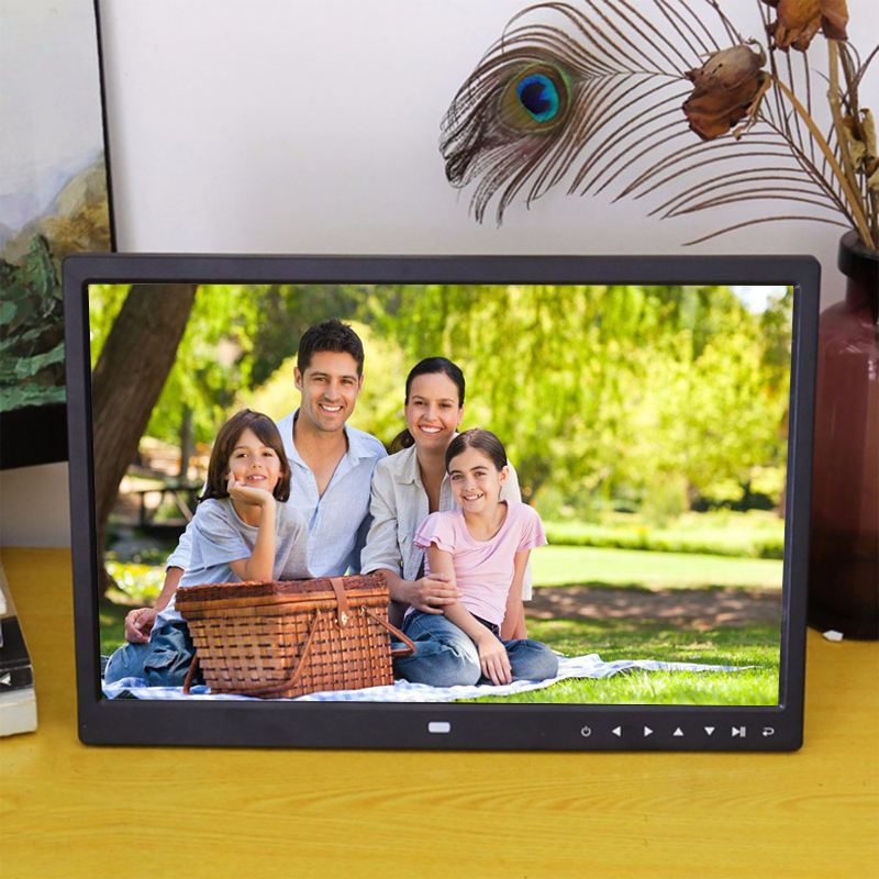12inch HD Digital Photo Frame Motion Sensor LED Picture Frame with Wireless Remote Control Music MP3 Video MP4