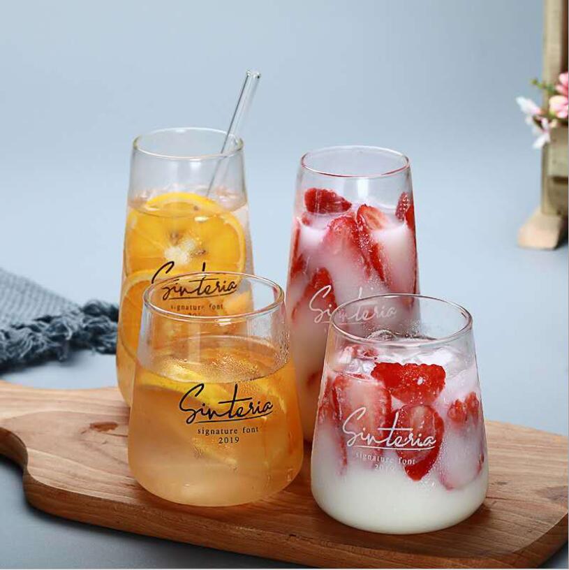 Simple high body Other Drinkware single layer borosilicate glass Nordic style cold drink juice cup photo cups