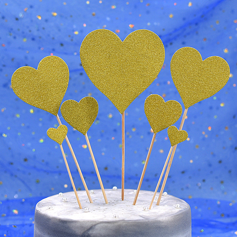 Cupcake Insert Decorative Insert Heart Star Shape Cake Paper Set for Birthday Party 122152