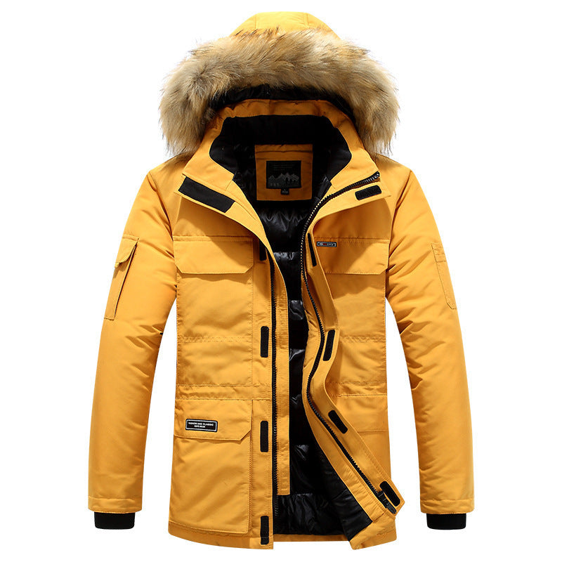 -20 Degree Winter Jacket Men Parkas Overcoat Snow Thicken Coat Keep Warm Outerwear Men Windbreaker Fur Hooded Padded Jackets 201127