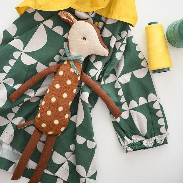 Enkelibb Maileg Design Baby Kids Deer Dolls Little Kid Cute Soothing Doll Newborn Photography Props LJ201105