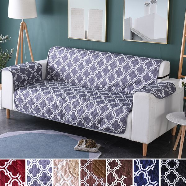 Waterproof Sofa Covers For Dogs Cat Pets Kids Anti-Slip Couch Seat Cover Recliner Slipcover Armchair Sofa Protector 1-2-3 Seater 201120
