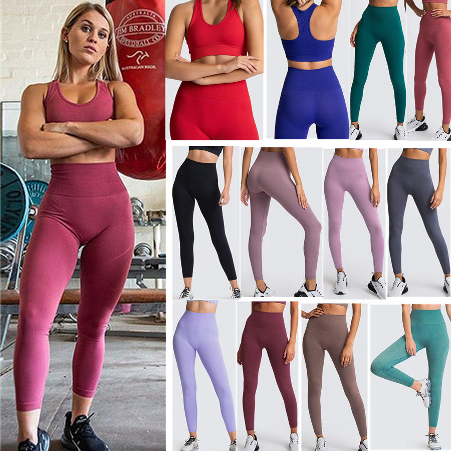 Tracksuits Fitness Athletic Solid Yoga Pants Women Girls High Waist Running Yoga Outfits Ladies Sports Full Leggings Ladies Pants Workout