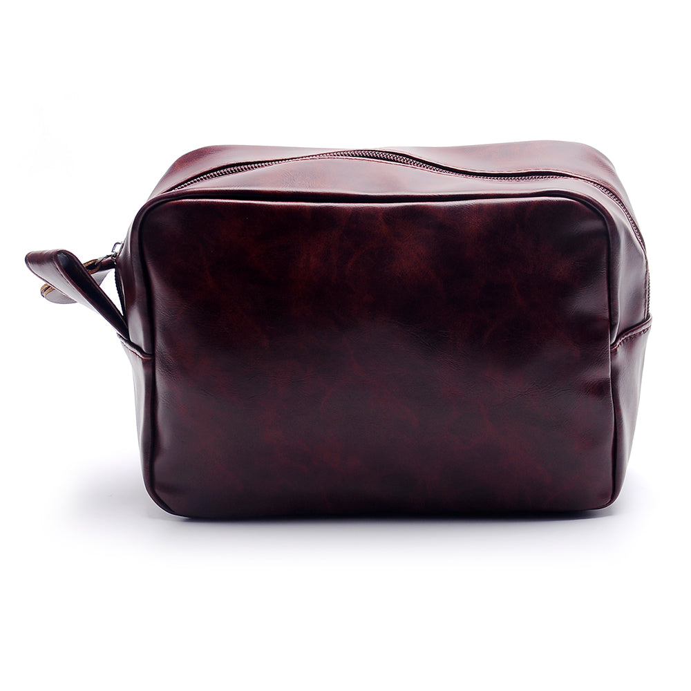 Wholesale Men&#039;s Leather Toiletry Bag Dopp Kit Shaving Bag Case Waterproof Leather Lining Groomsmen Present Wedding AnniversaryDOM103137