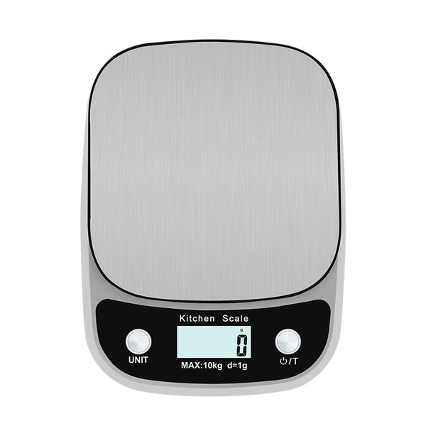 10kg-1g LCD Electronic Kitchen Scales Household Balance Cooking Measure Tool Stainless Steel Digital Weighing Food scale G OZ ML Y200328