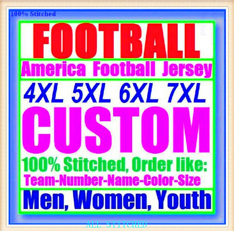 Custom Mens Womens Youth American football Jerseys Sports BASEBALL ICE HOCKEY BASKETBALL Customized 2021 soccer jersey elite 4xl 5xl 6xl