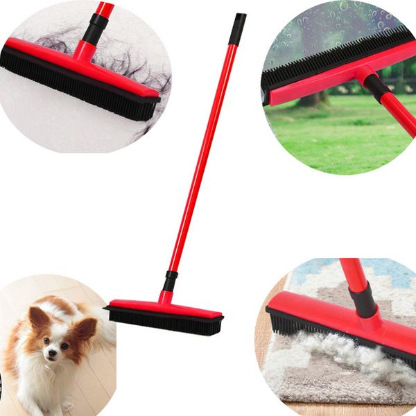 No Hand WashFloor Hair broom Dust Scraper & Pet rubber Brush Carpet Cleaner Sweeper Mop Clean Wipe Window tool T200619