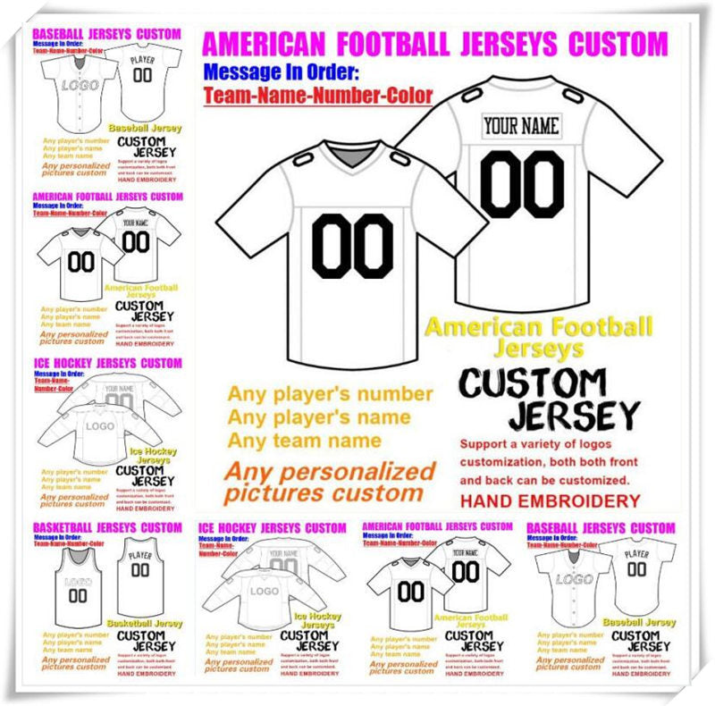Custom BASKETBALL BASEBALL ICE HOCKEY Men Women KIDS American football Jerseys College Vapor Untouchable Stitched jersey dhl 4xl 5xl 6xl