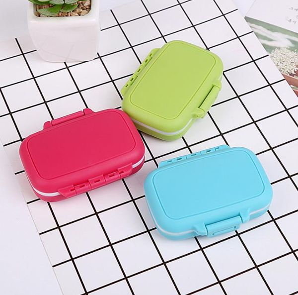 New Pill box portable first aid kit Travel 3 lattice small Pill Kit Family Mini pill Storage bag wholesale SN5079