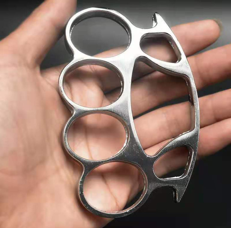 Boxing set legal self-defense weapon punch round head iron four finger tiger hand clasp fist buckle defense tiger ring finger clasp hand 605