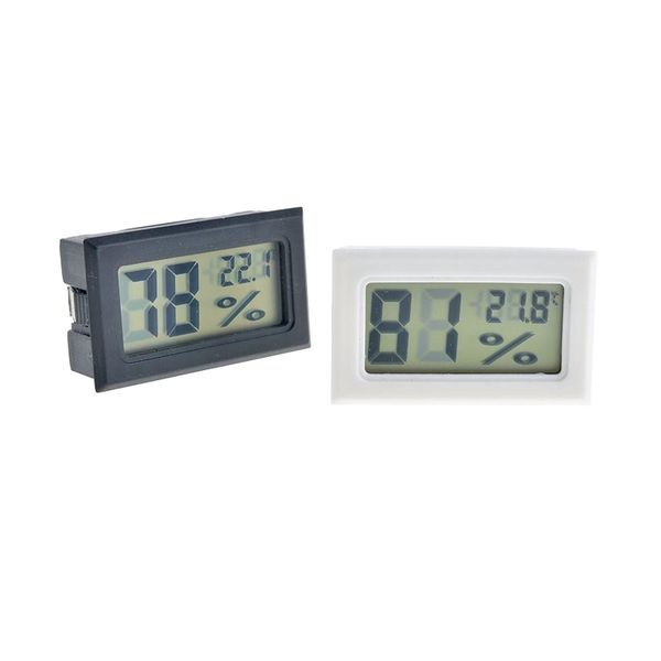 Black-White Mini Digital LCD Environment Thermometer Hygrometer Humidity Temperature Meter In room refrigerator icebox Free Shipping