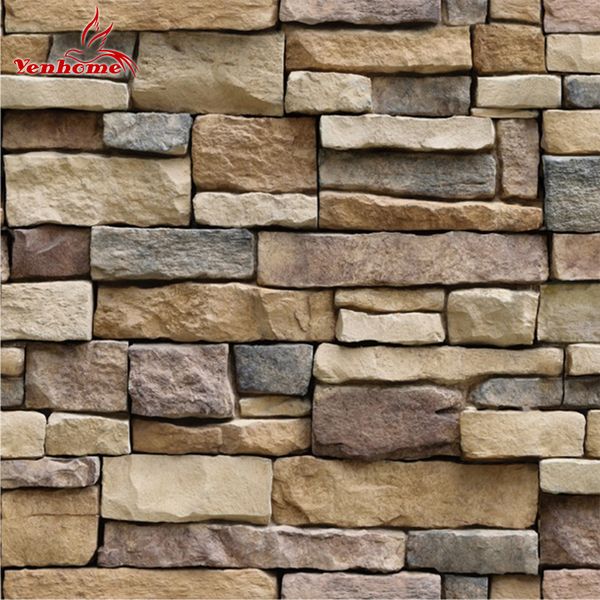 Waterproof Stone Brick Wall Sticker Self adhesive Wallpaper Home Decor Wall Art Decal Living Room Bedroom Bathroom Kitchen Decor 201106
