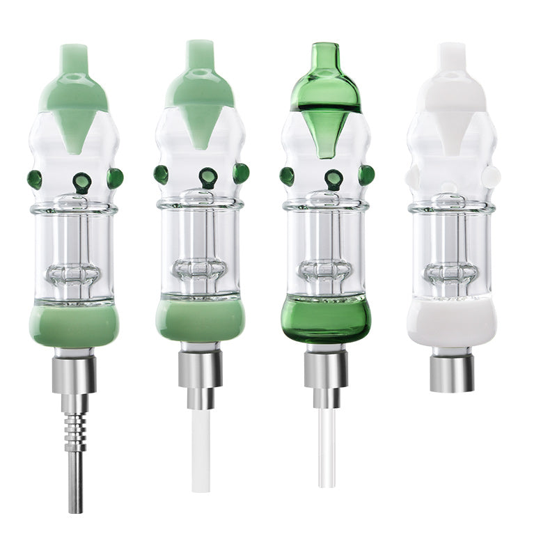 Glassvape168 CSYC NC032 Hookah Dab Rig Smoking Pipe 510 Titanium Quartz Nail OD 32mm Birdcage Perc Oil Rigs Glass Water Bong