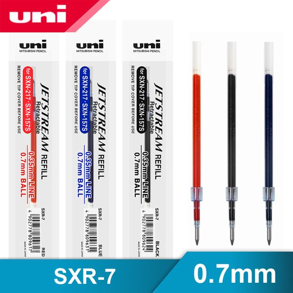 12 Pcs-Lot Mitsubishi Uni SXR-7 Jetstream Series Smooth Ballpoint Pen Refill 0.7mm For SXN-1000-SXN-157S-SXN-189DS Gel Pens 201111