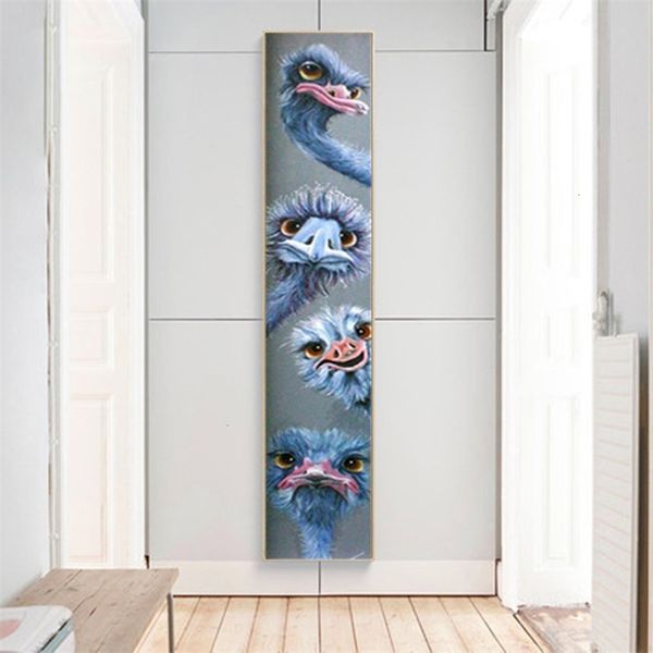 Huacan 5D DIY Diamond Painting Animal Embroidery Sale Cross Stitch Ostrich Diamond Art Full Drill Home Decor 201202