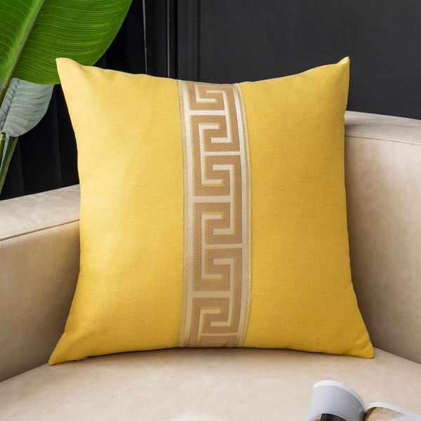 Fyjafon Pillowcase 60x60 Linen Breathable Cushion Cover Decorative edge Pillow Case Blue Yellow Pillowcases 50x50-40*60 201212