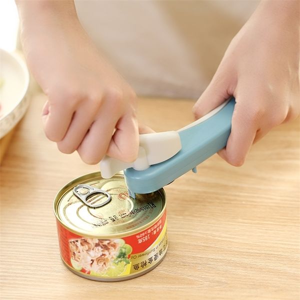 Japan Adjustable Jar Opener Safety Easy Aluminium Alloy Can Opener Quality with Turn Knob Household Kitchen Bottle Opener Canned 201223