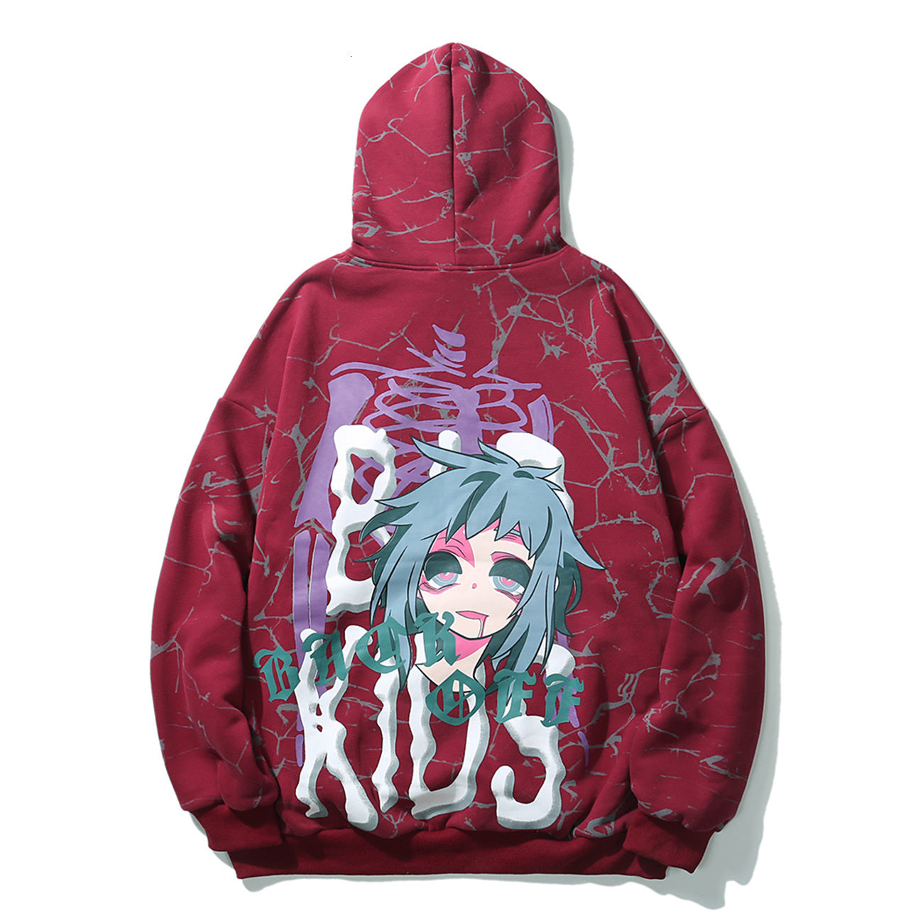 2021 New Hip Hop Mens Streetwear Doodle Skull Girl Print Harajuku Hoodie Sweatshirt Tie Dye Winter Fleece Cotton Pullover Tops Men Rao4