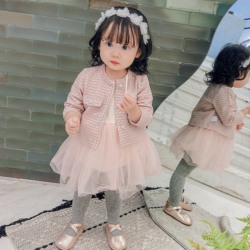 2021 New Autumn Baby Girls Clothing Sequined Coats+baby Bodysuit 2pcs-set Toddler Infant Clothes Sets Party Birthday Costumes Vyci